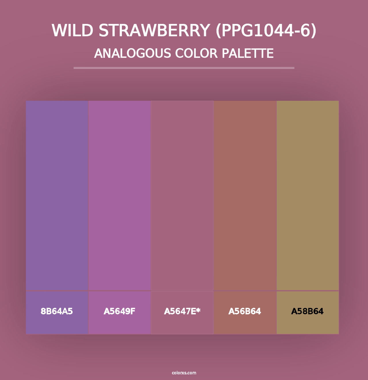 Wild Strawberry (PPG1044-6) - Analogous Color Palette