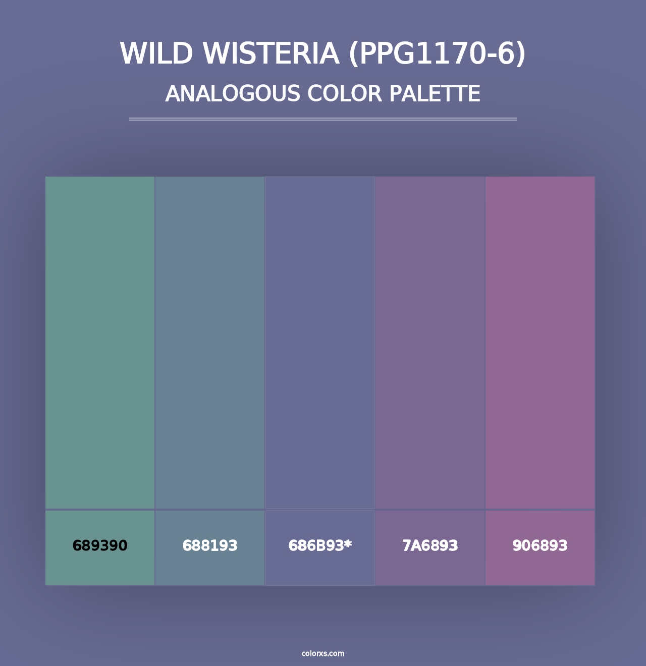 Wild Wisteria (PPG1170-6) - Analogous Color Palette