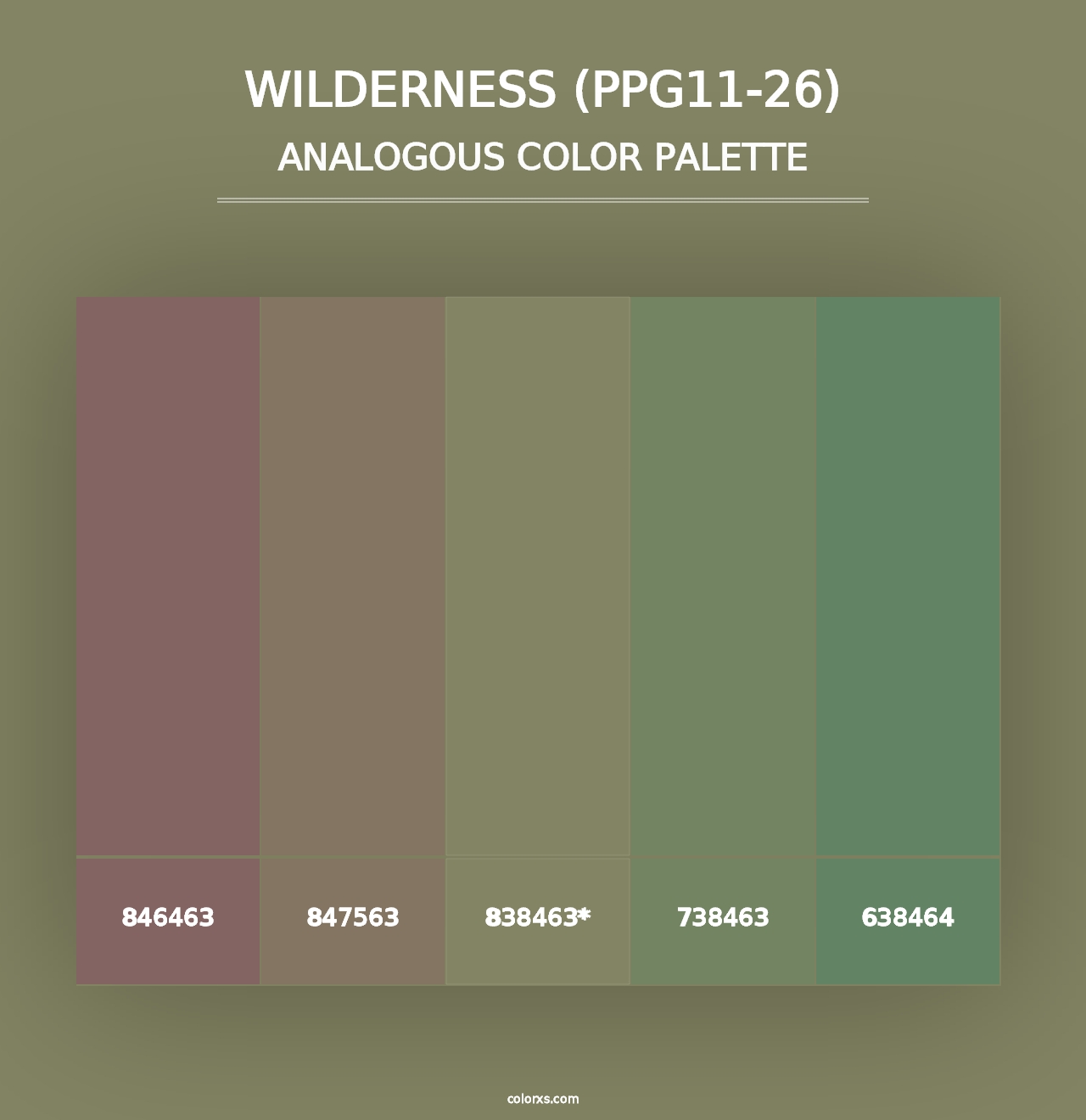 Wilderness (PPG11-26) - Analogous Color Palette