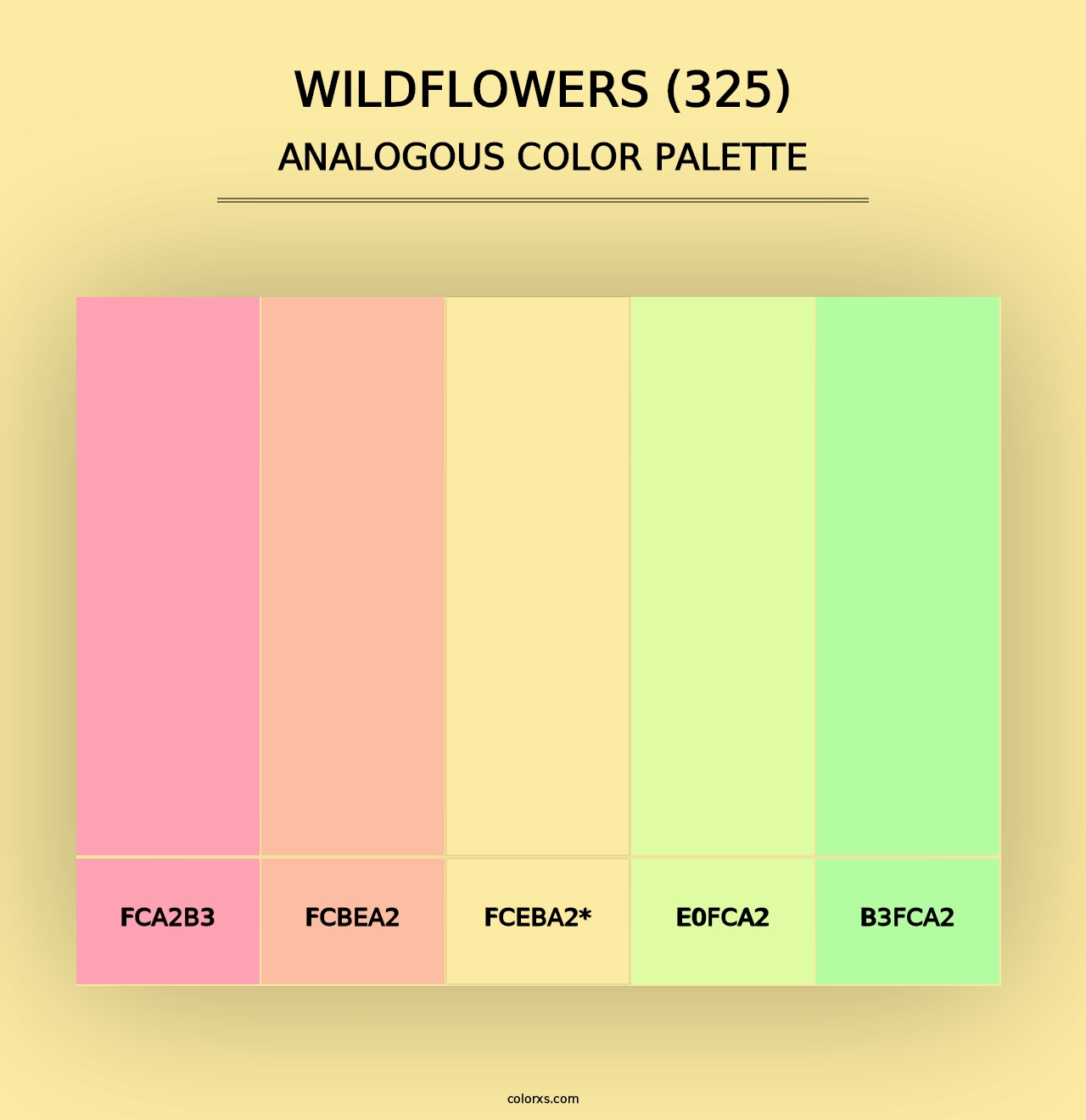 Wildflowers (325) - Analogous Color Palette