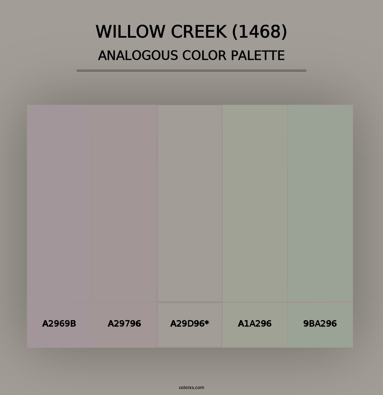 Willow Creek (1468) - Analogous Color Palette