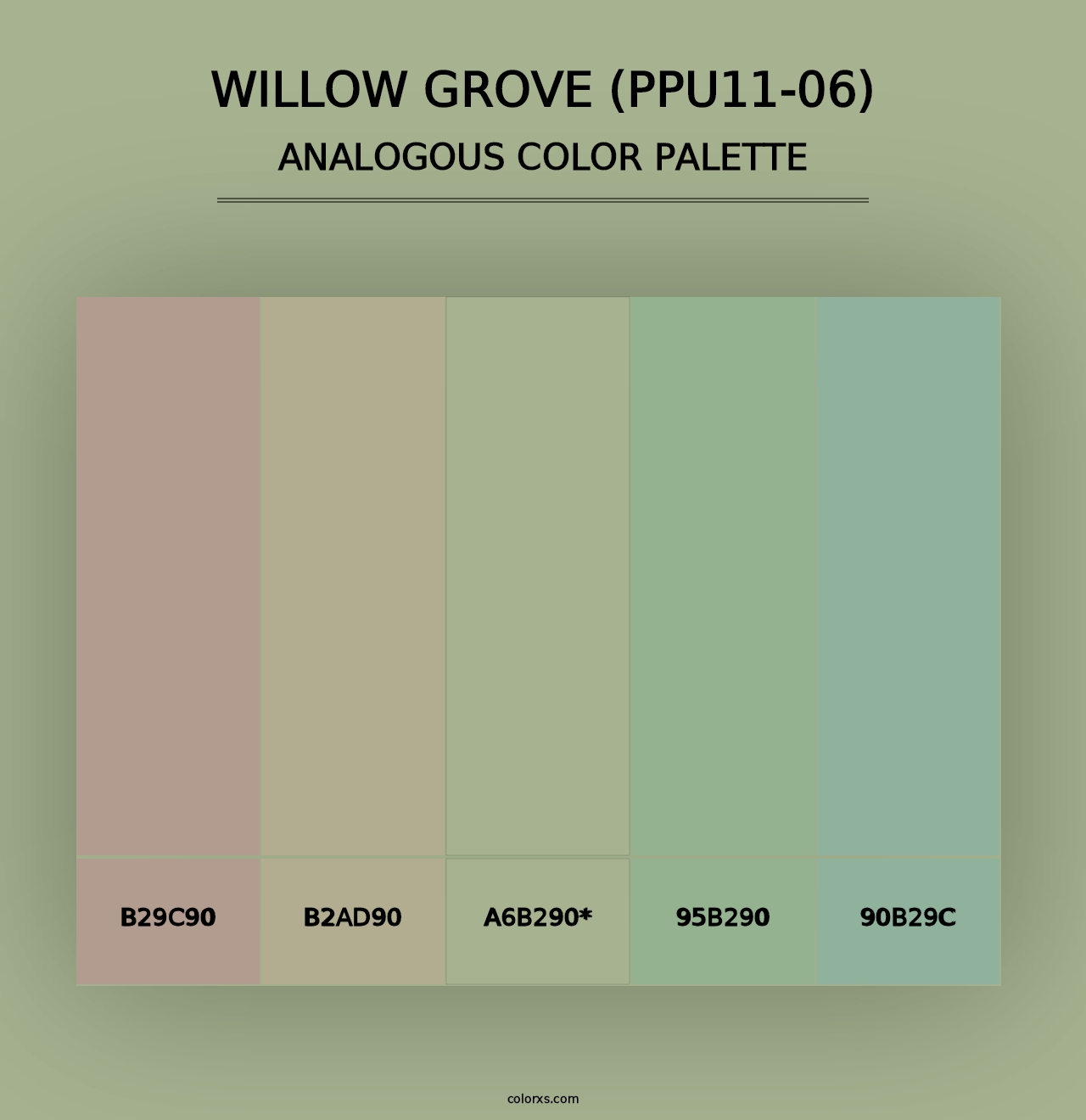 Willow Grove (PPU11-06) - Analogous Color Palette