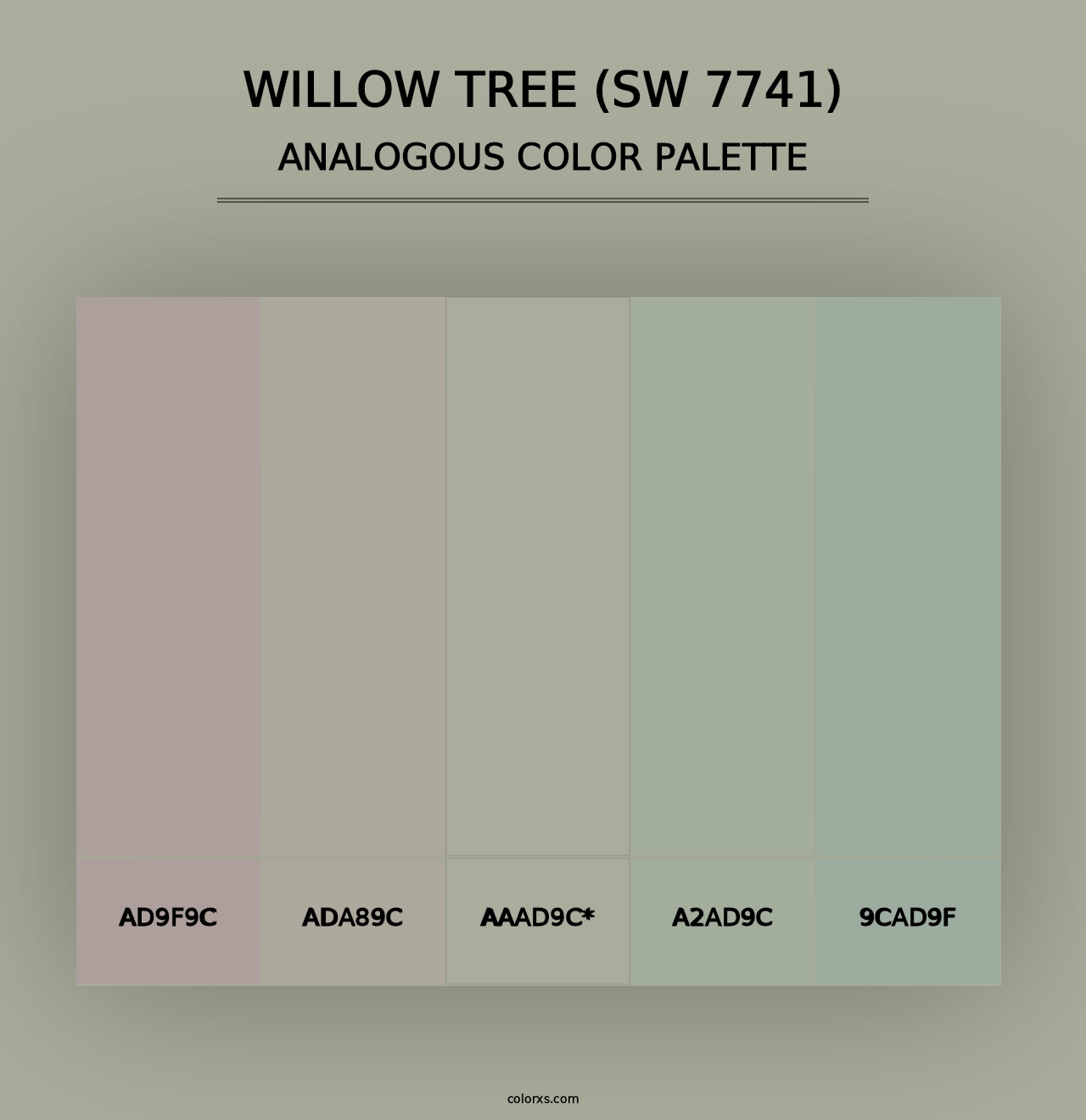 Willow Tree (SW 7741) - Analogous Color Palette