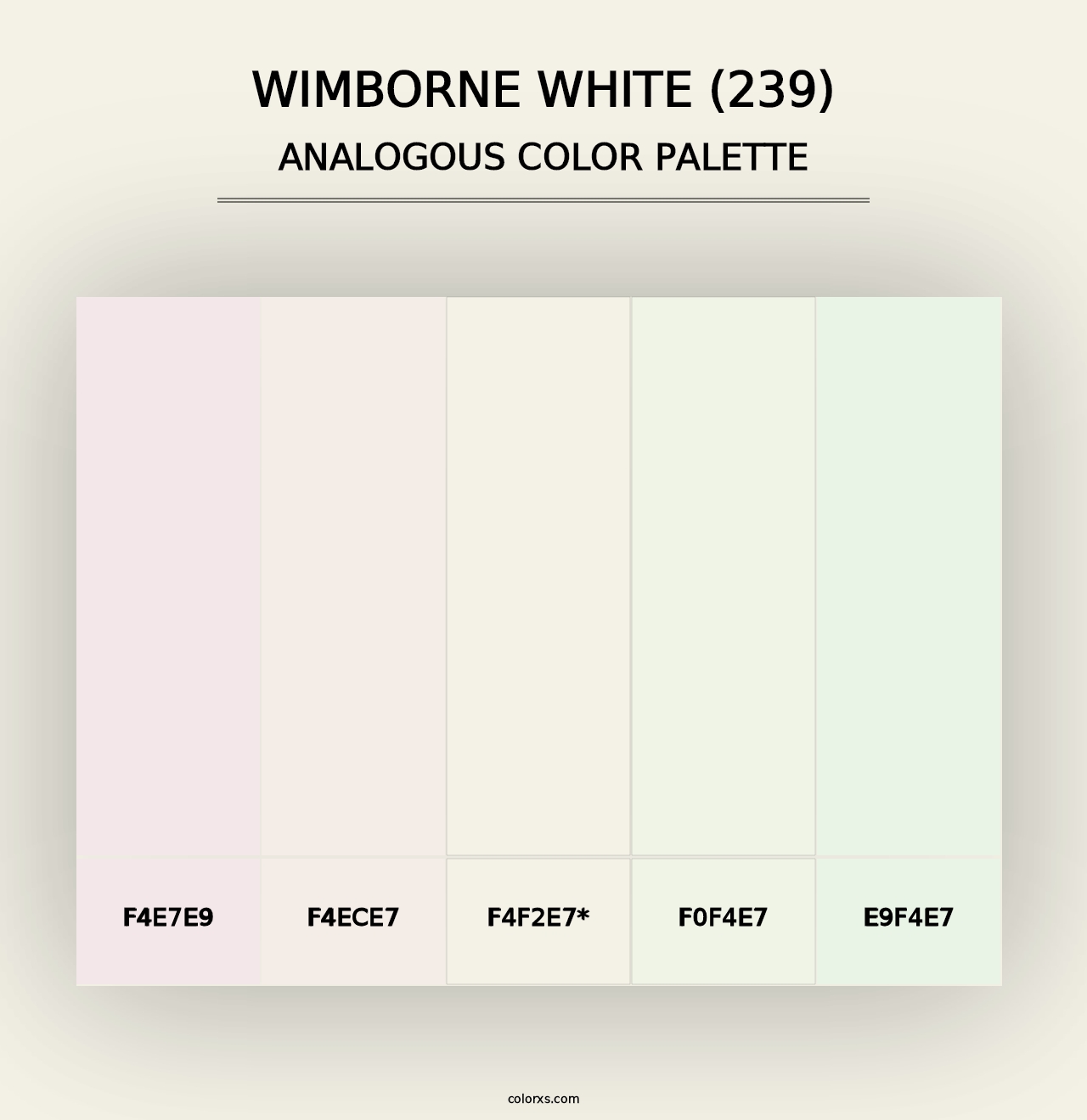 Wimborne White (239) - Analogous Color Palette