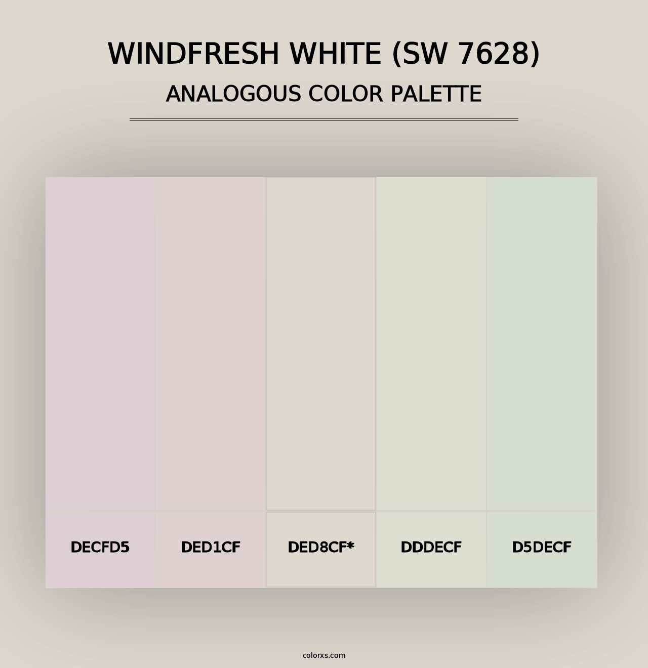 Windfresh White (SW 7628) - Analogous Color Palette