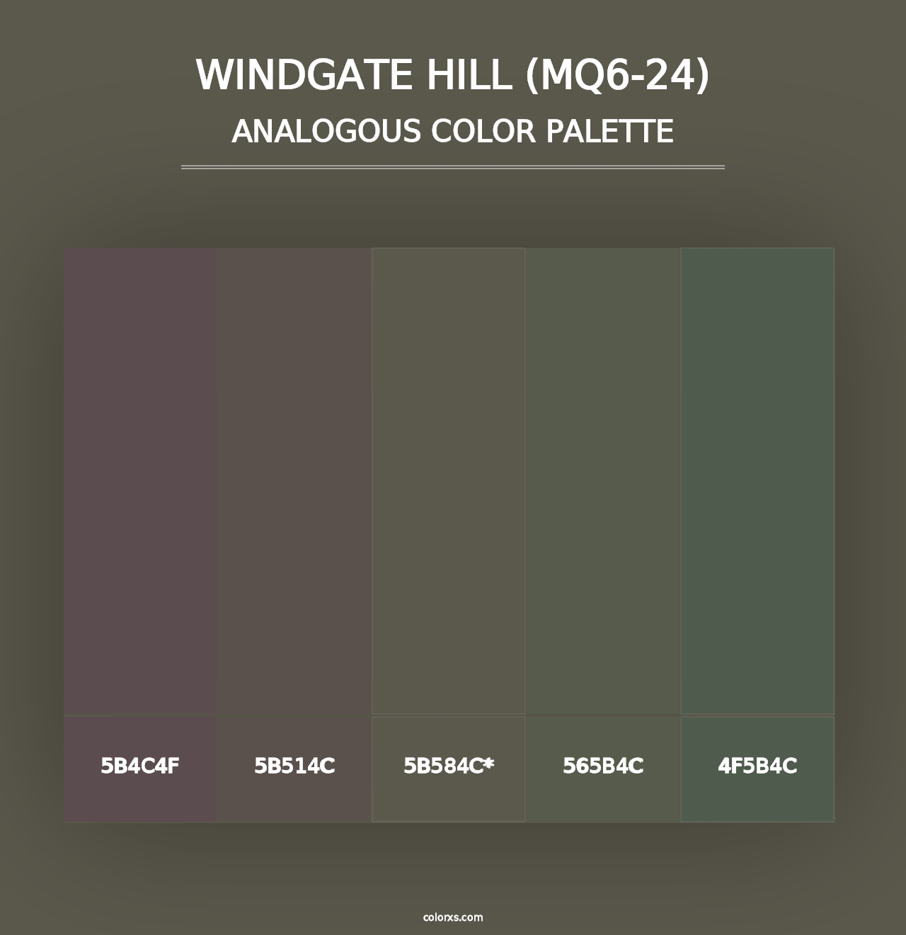 Windgate Hill (MQ6-24) - Analogous Color Palette