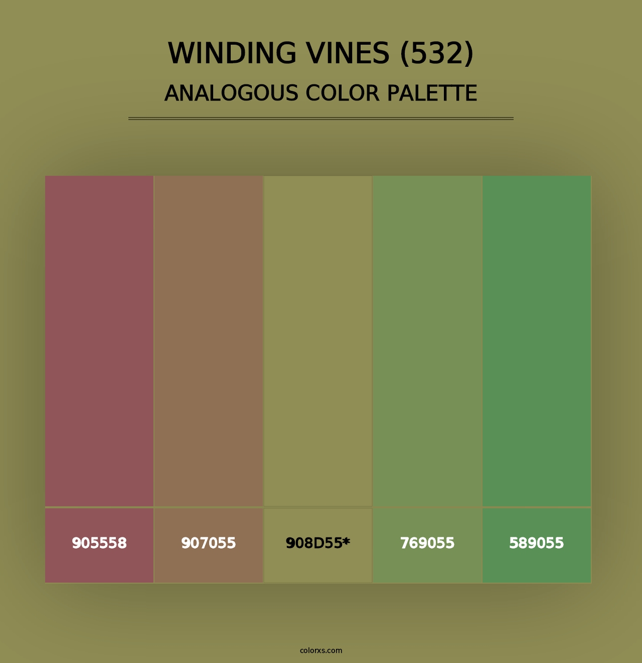 Winding Vines (532) - Analogous Color Palette