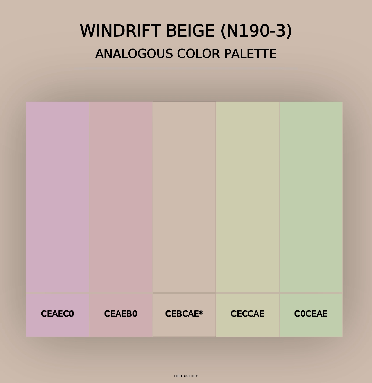 Windrift Beige (N190-3) - Analogous Color Palette