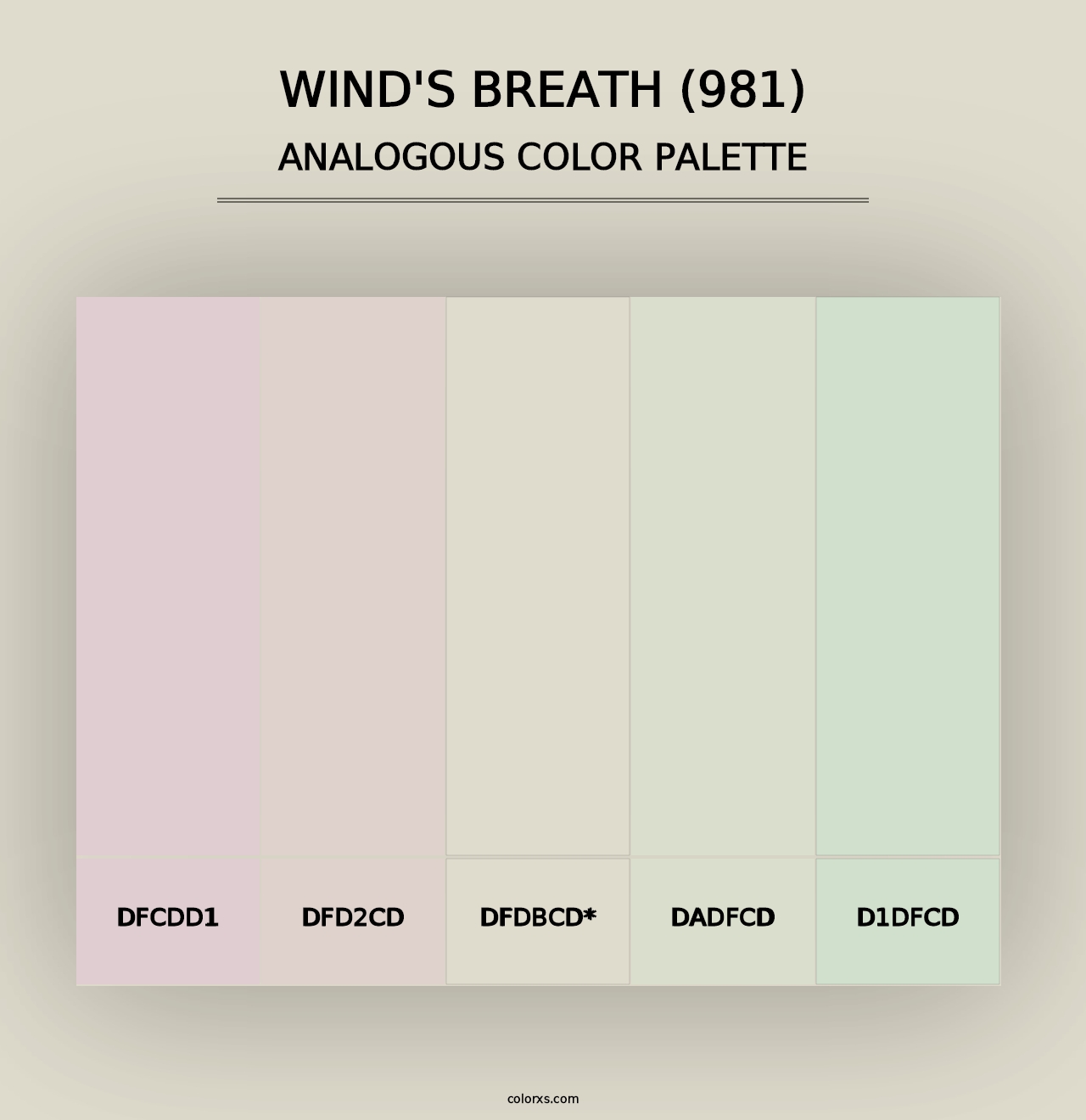 Wind's Breath (981) - Analogous Color Palette