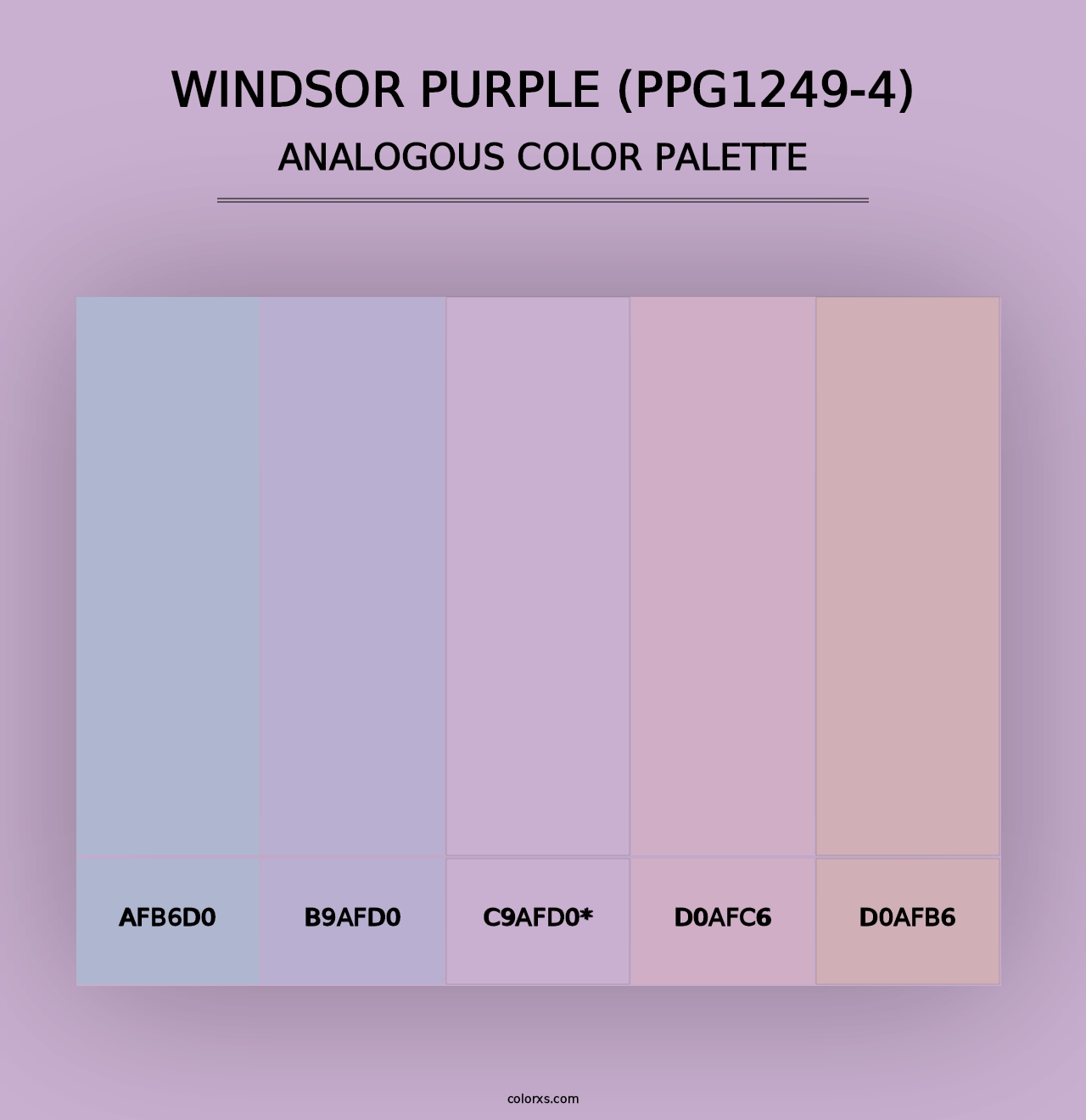 Windsor Purple (PPG1249-4) - Analogous Color Palette