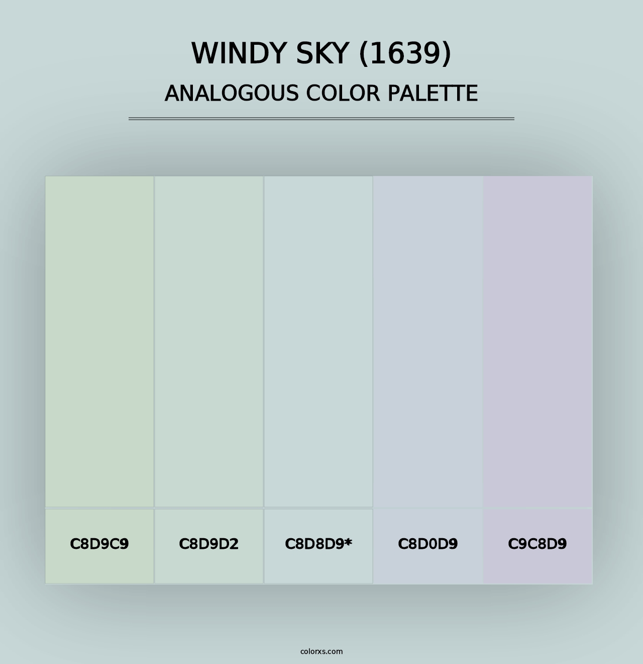 Windy Sky (1639) - Analogous Color Palette