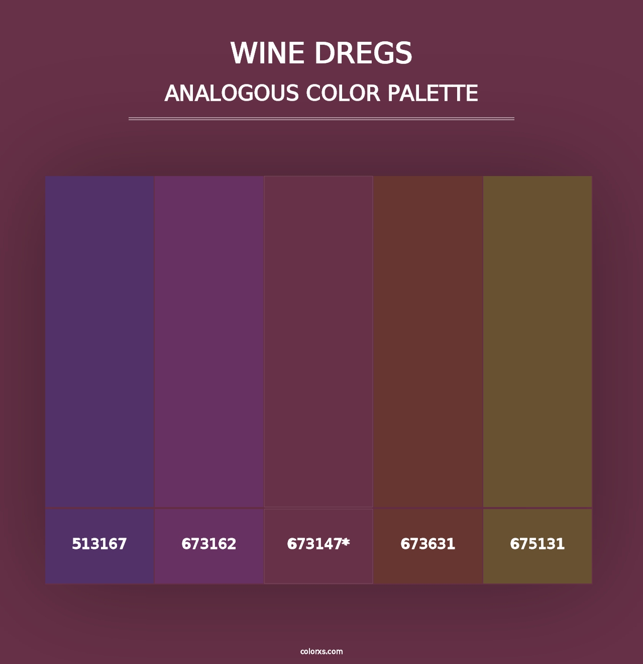 Wine Dregs - Analogous Color Palette