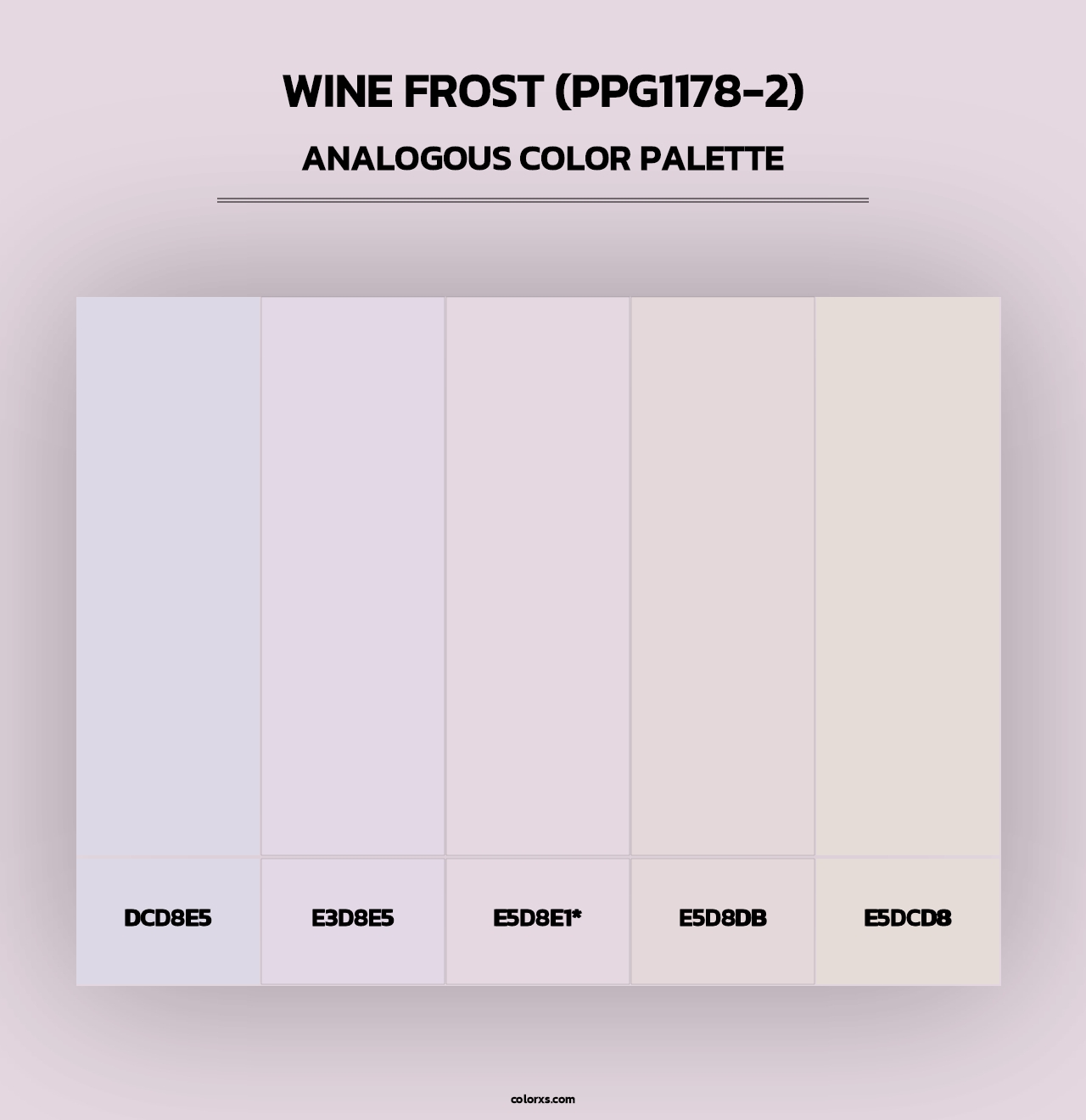 Wine Frost (PPG1178-2) - Analogous Color Palette