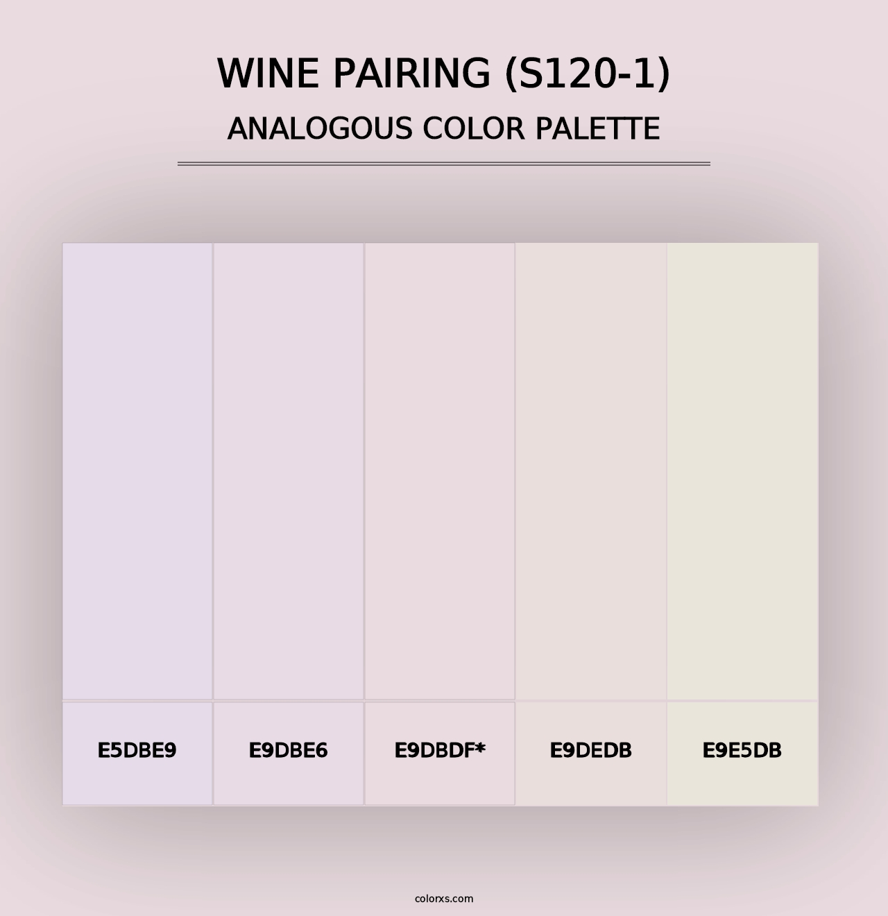 Wine Pairing (S120-1) - Analogous Color Palette