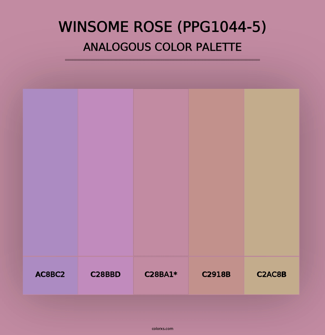 Winsome Rose (PPG1044-5) - Analogous Color Palette