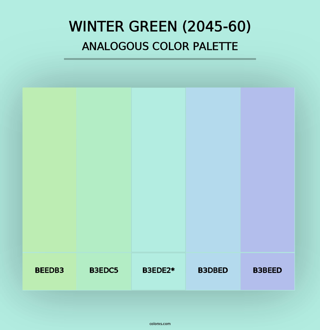 Winter Green (2045-60) - Analogous Color Palette