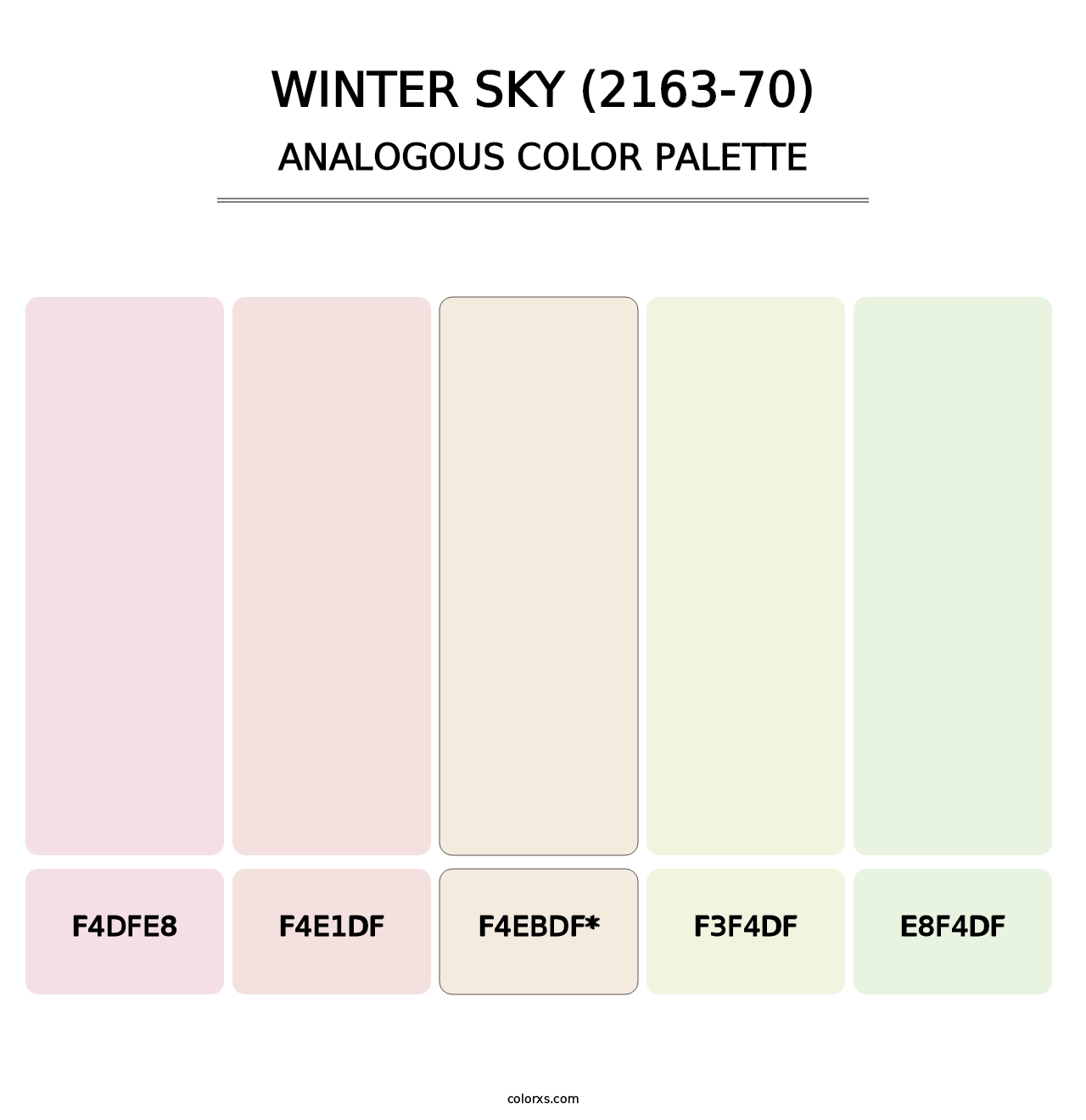 Winter Sky (2163-70) - Analogous Color Palette