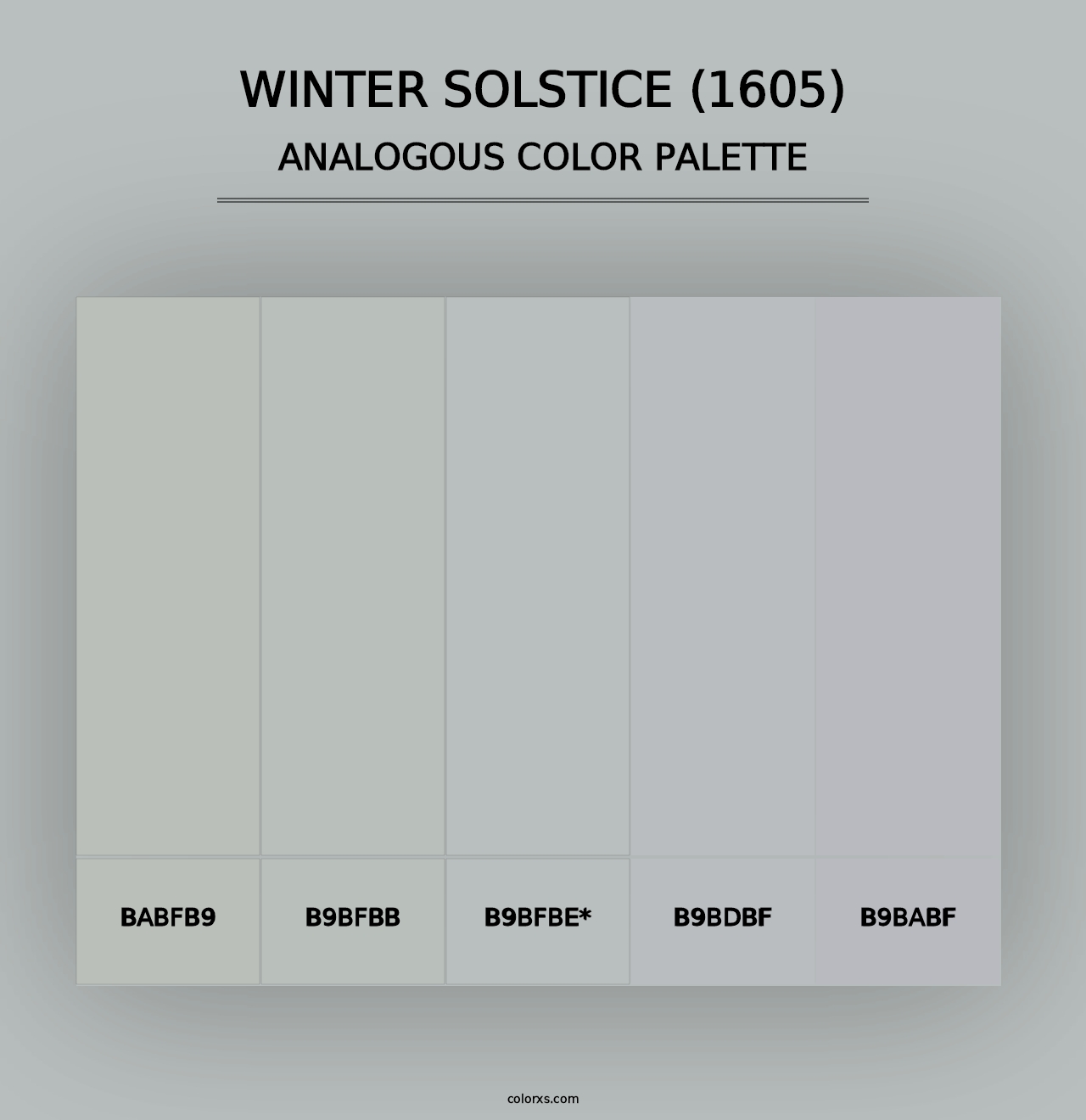 Winter Solstice (1605) - Analogous Color Palette