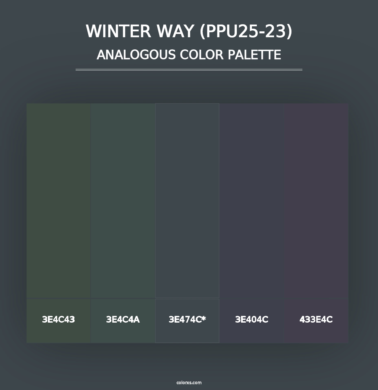 Winter Way (PPU25-23) - Analogous Color Palette