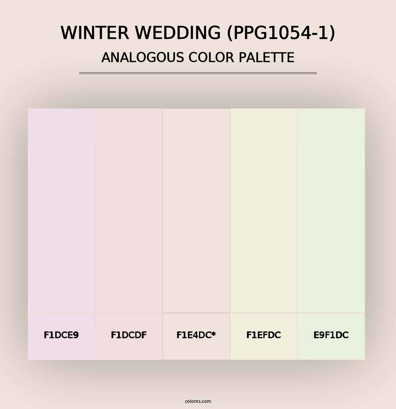 Winter Wedding (PPG1054-1) - Analogous Color Palette