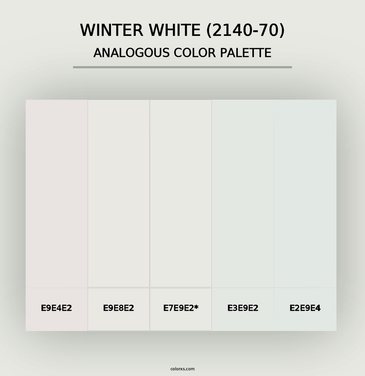 Winter White (2140-70) - Analogous Color Palette