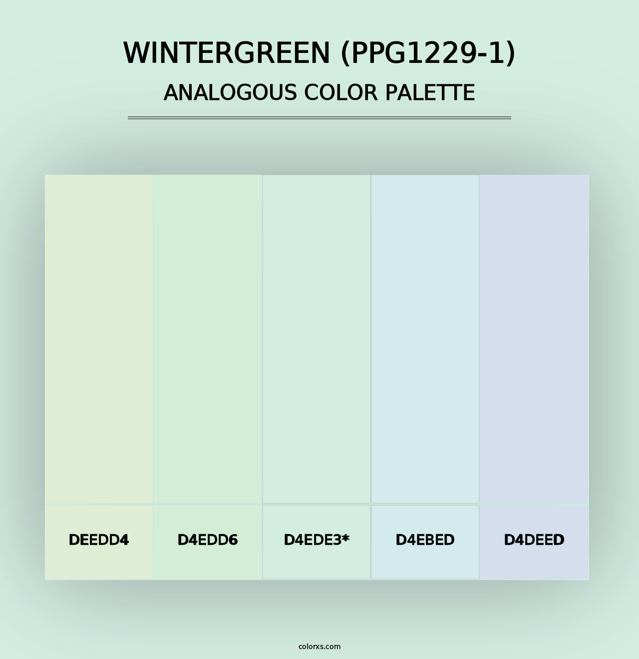 Wintergreen (PPG1229-1) - Analogous Color Palette