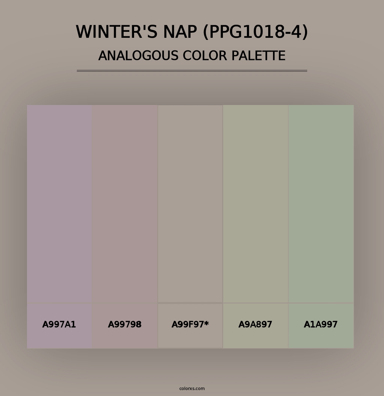 Winter's Nap (PPG1018-4) - Analogous Color Palette