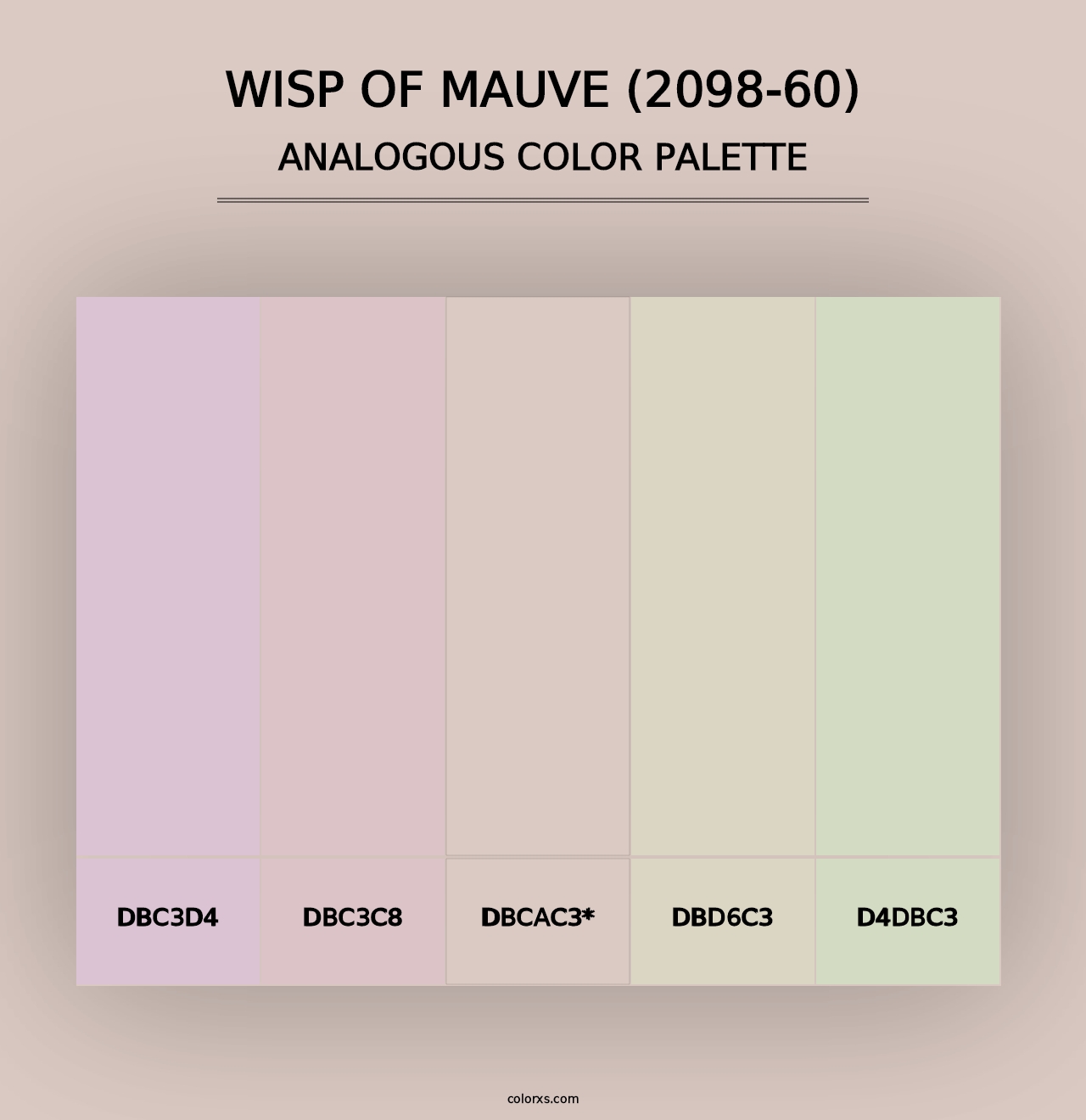 Wisp of Mauve (2098-60) - Analogous Color Palette