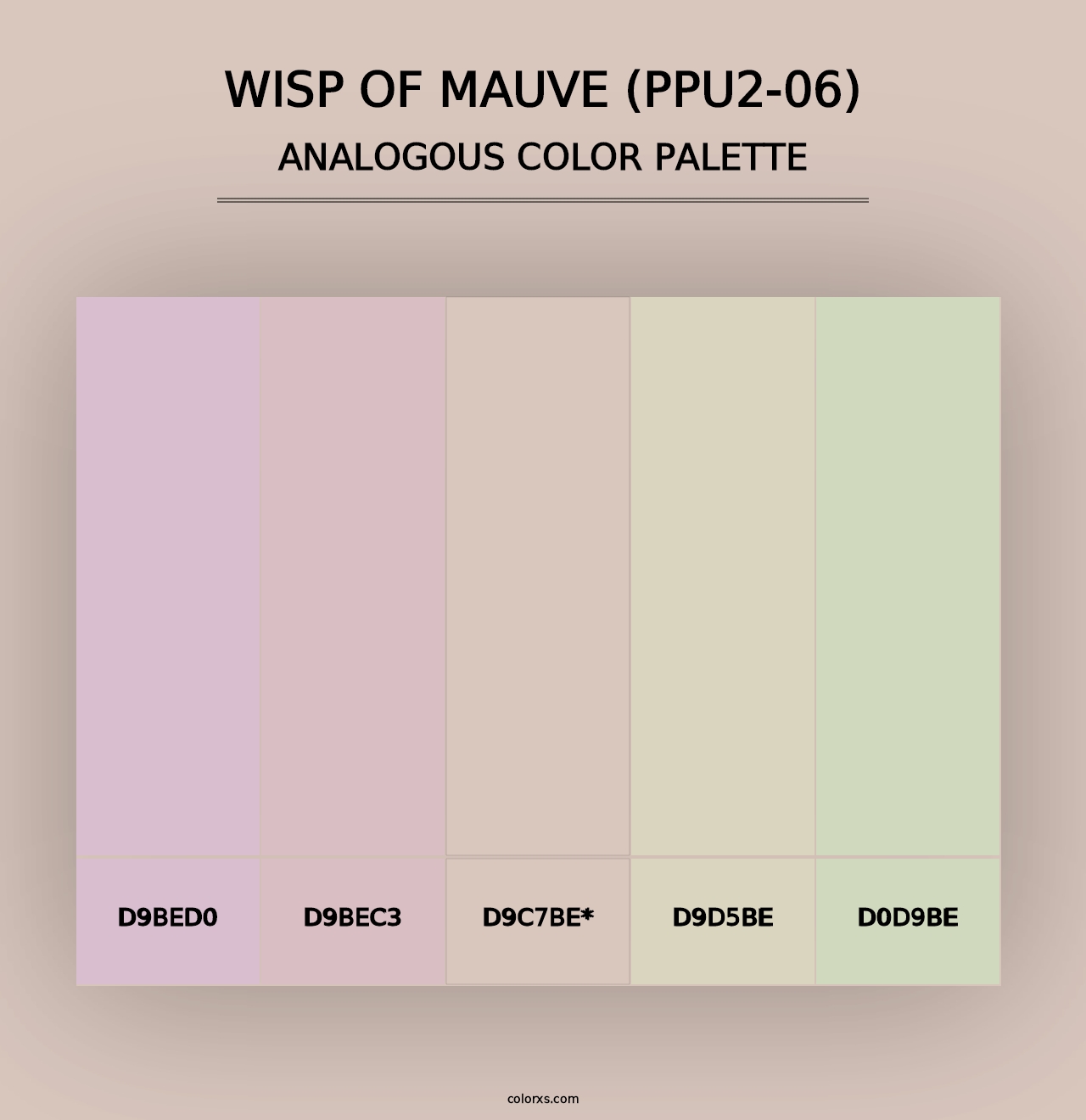 Wisp Of Mauve (PPU2-06) - Analogous Color Palette