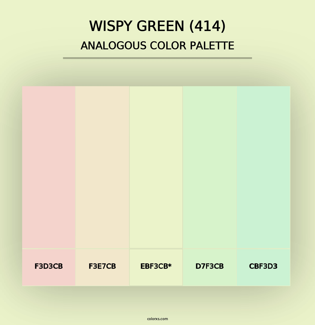 Wispy Green (414) - Analogous Color Palette