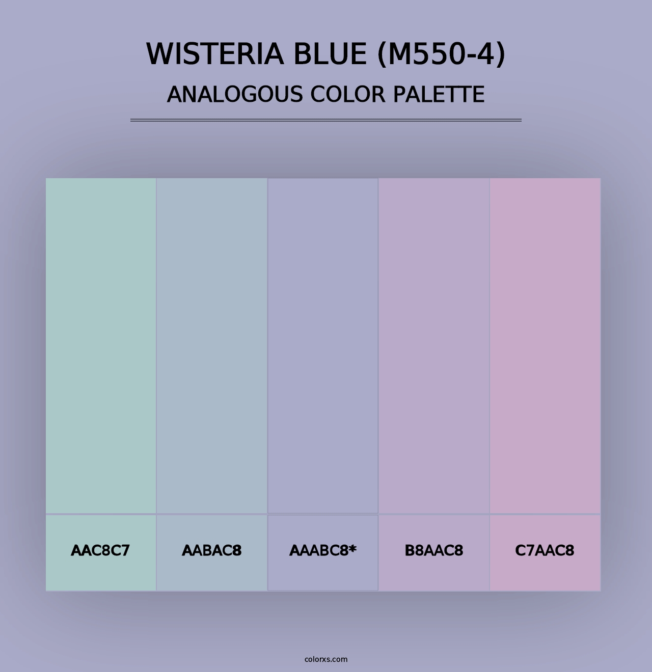 Wisteria Blue (M550-4) - Analogous Color Palette