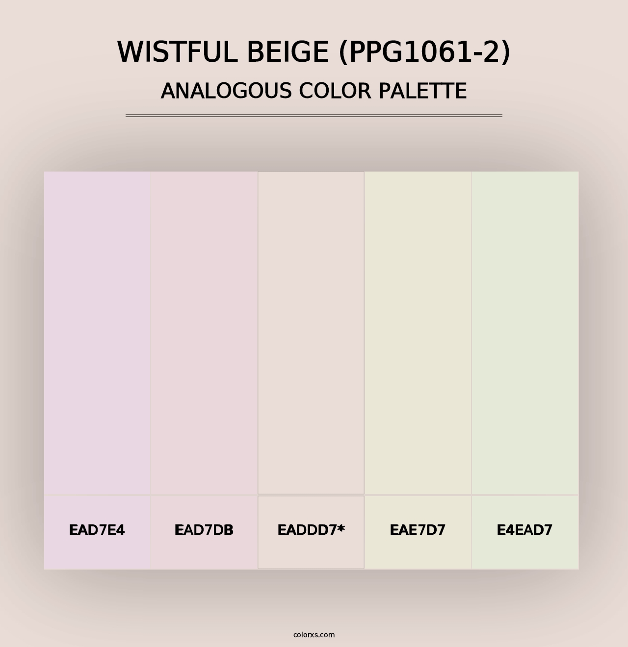 Wistful Beige (PPG1061-2) - Analogous Color Palette