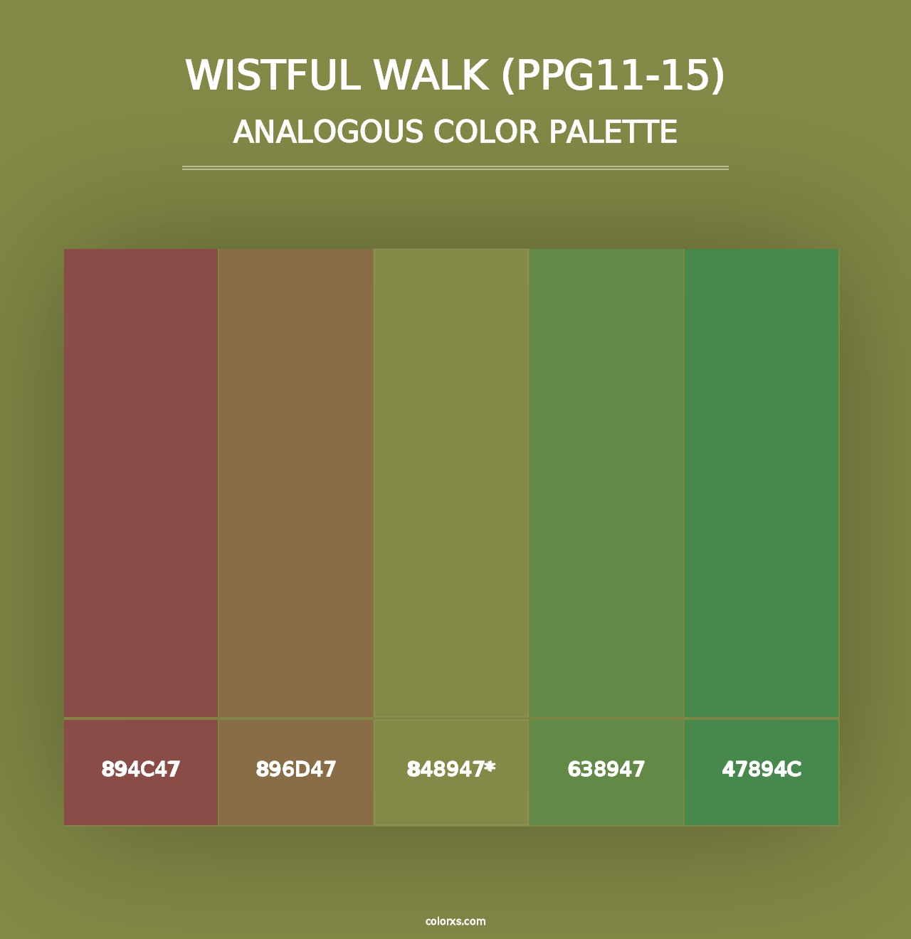 Wistful Walk (PPG11-15) - Analogous Color Palette