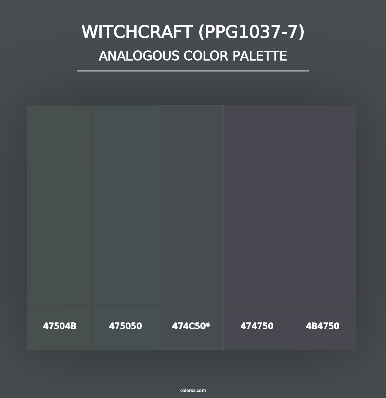 Witchcraft (PPG1037-7) - Analogous Color Palette