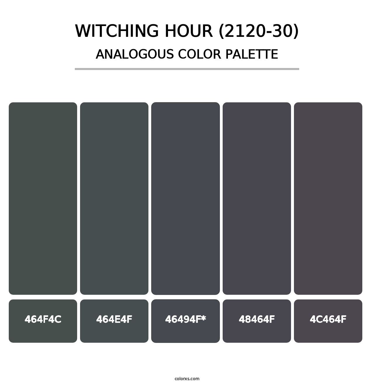 Witching Hour (2120-30) - Analogous Color Palette