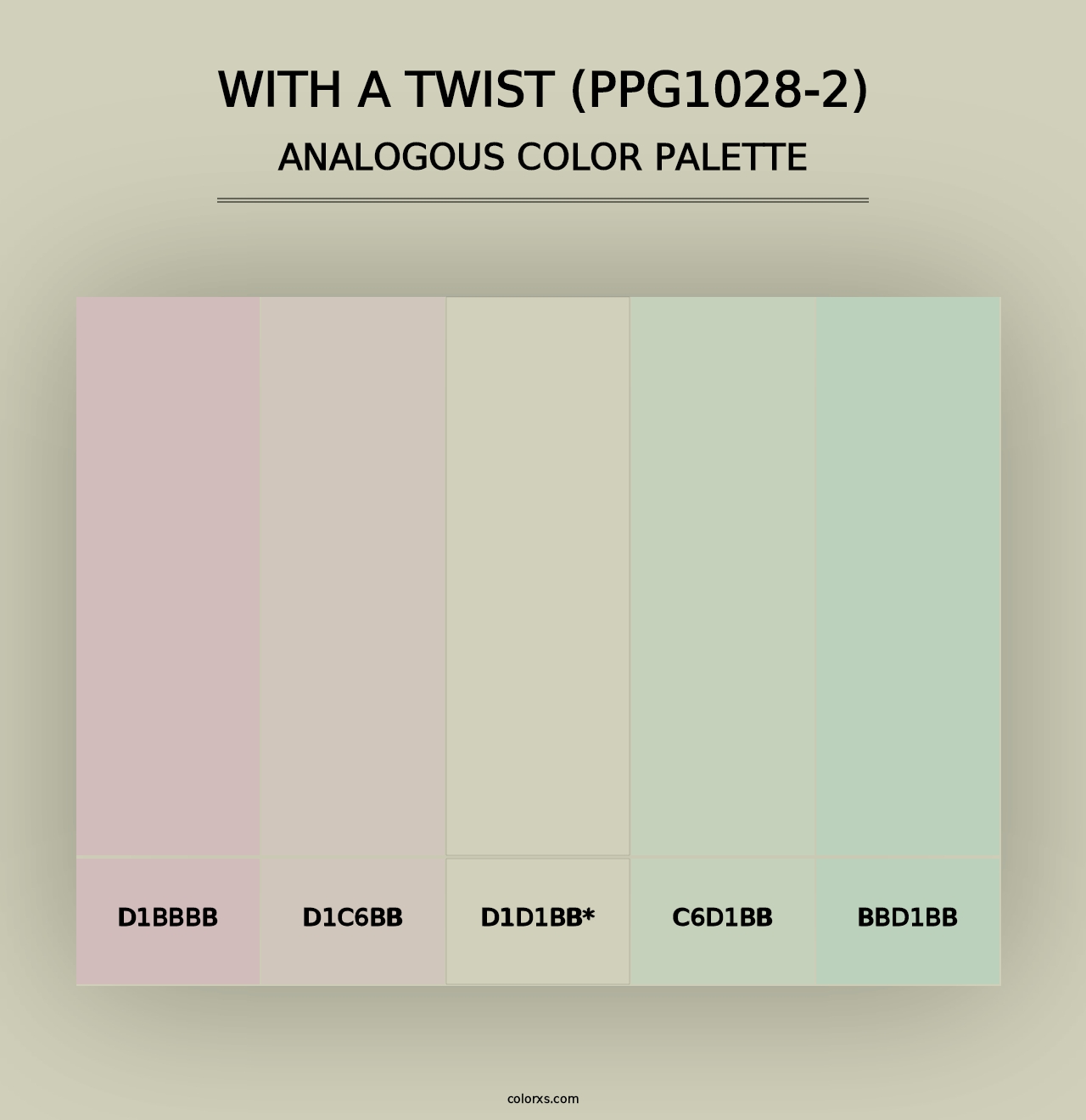 With A Twist (PPG1028-2) - Analogous Color Palette