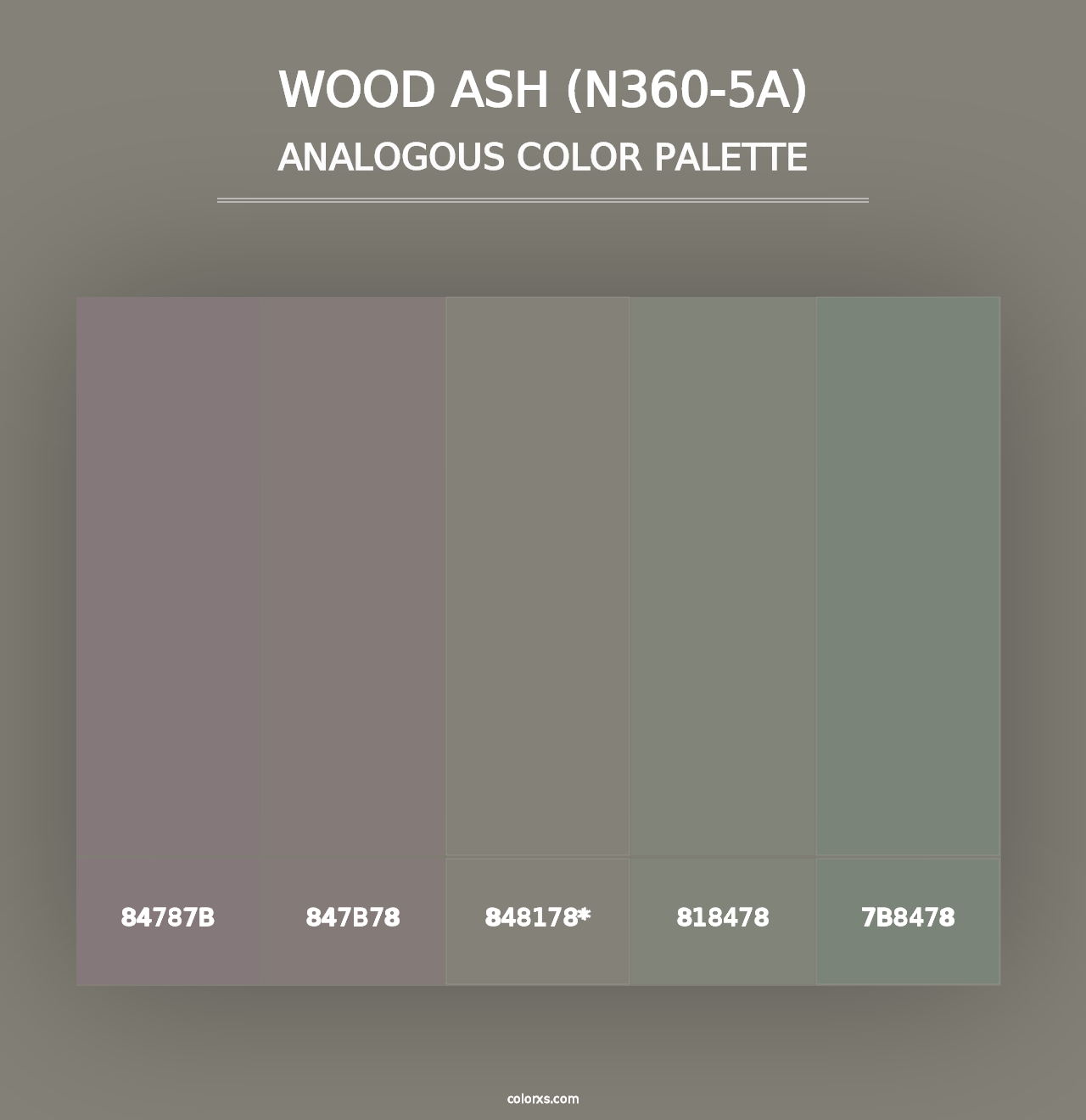 Wood Ash (N360-5A) - Analogous Color Palette