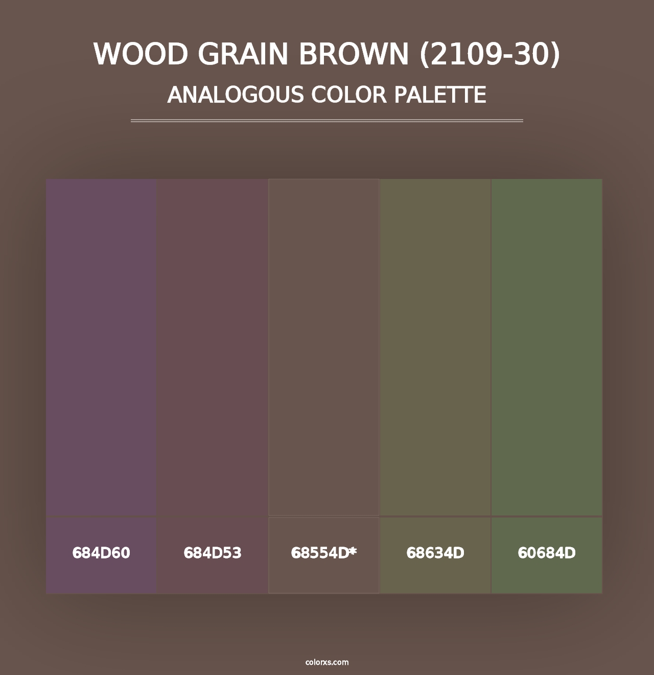 Wood Grain Brown (2109-30) - Analogous Color Palette