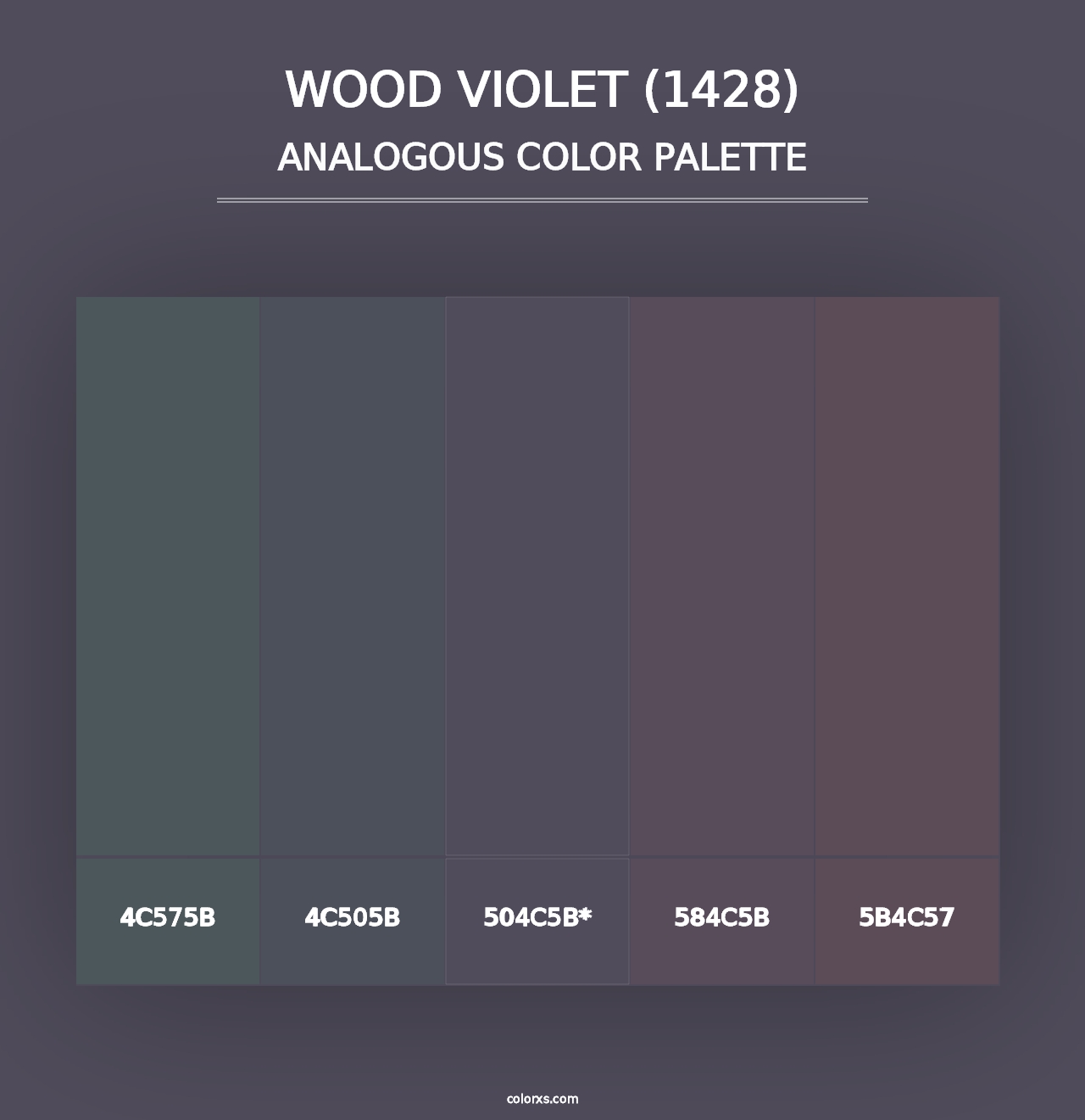 Wood Violet (1428) - Analogous Color Palette