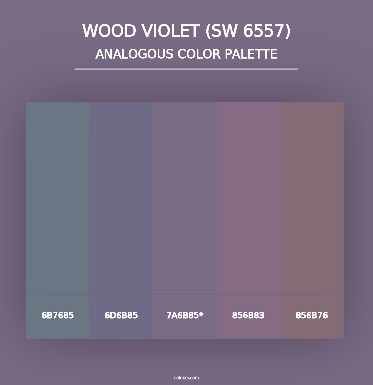 Wood Violet (SW 6557) - Analogous Color Palette