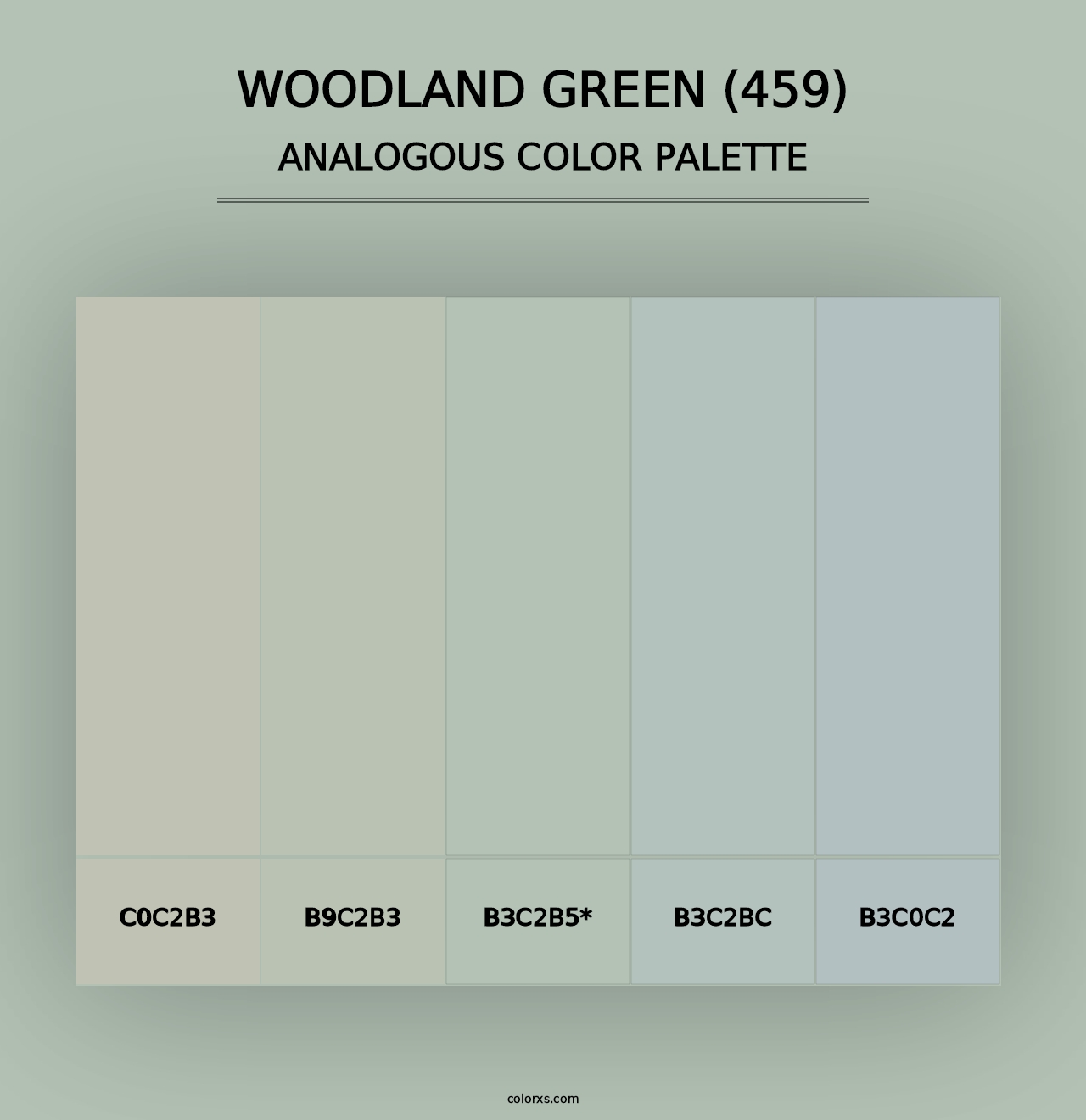 Woodland Green (459) - Analogous Color Palette