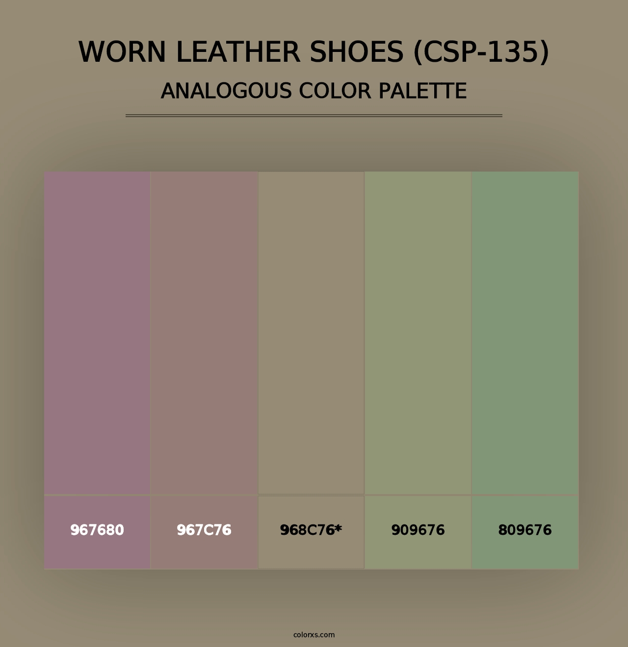 Worn Leather Shoes (CSP-135) - Analogous Color Palette