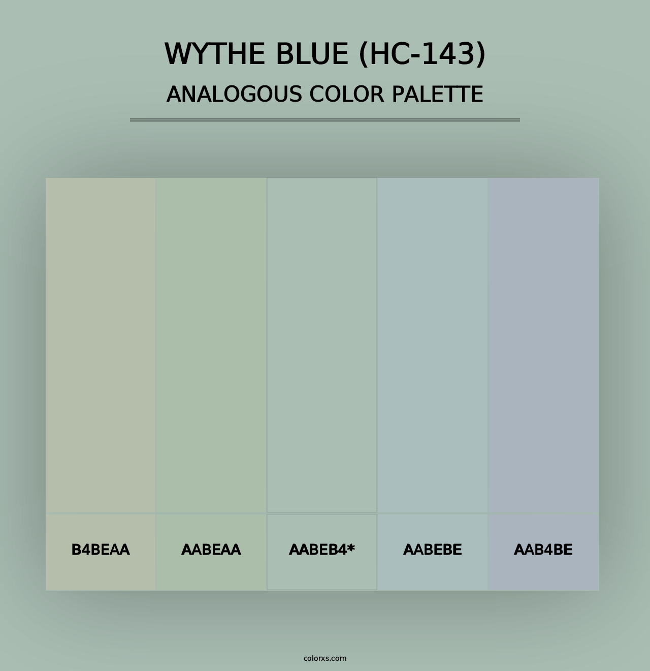 Wythe Blue (HC-143) - Analogous Color Palette