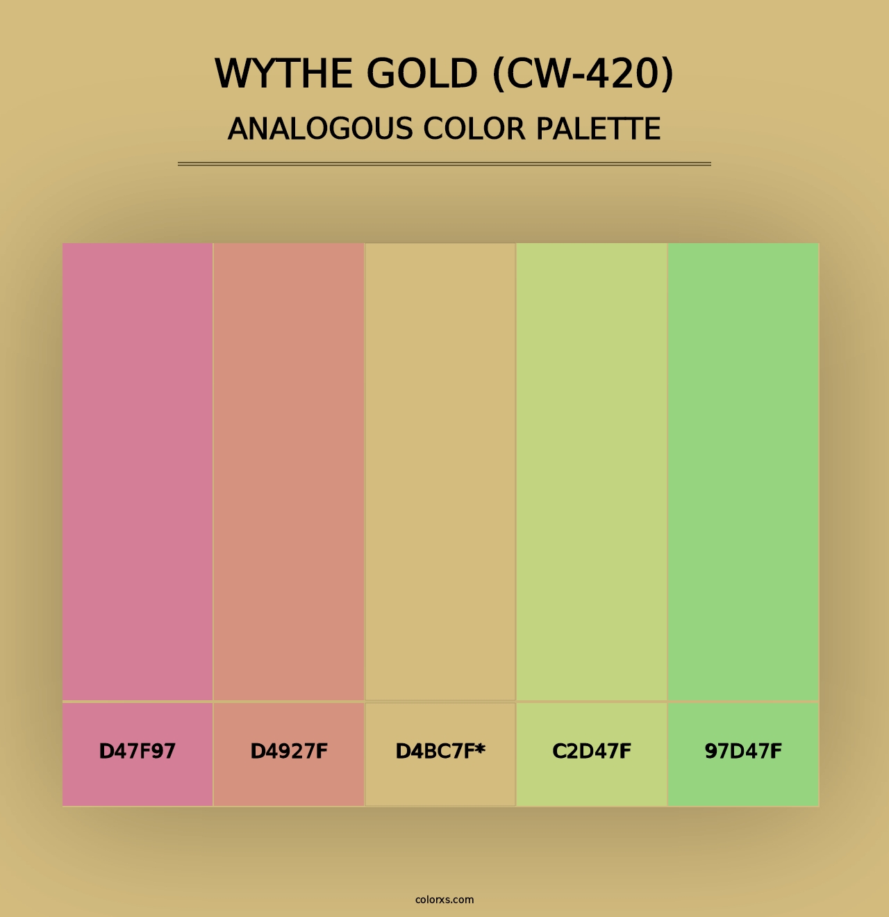 Wythe Gold (CW-420) - Analogous Color Palette