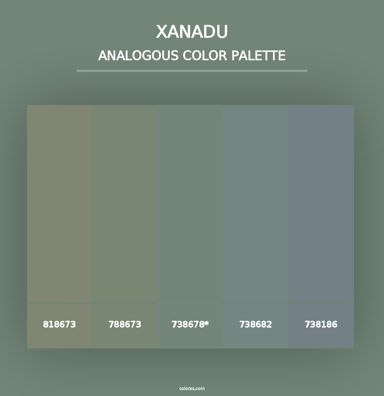 Xanadu - Analogous Color Palette