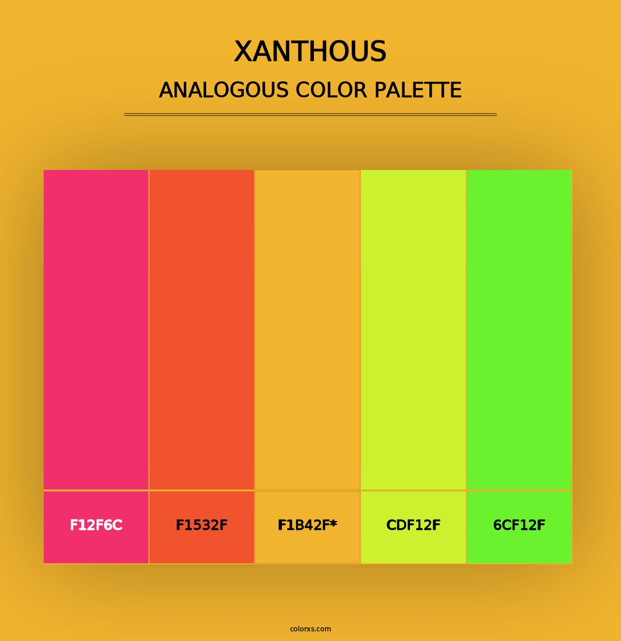 Xanthous - Analogous Color Palette