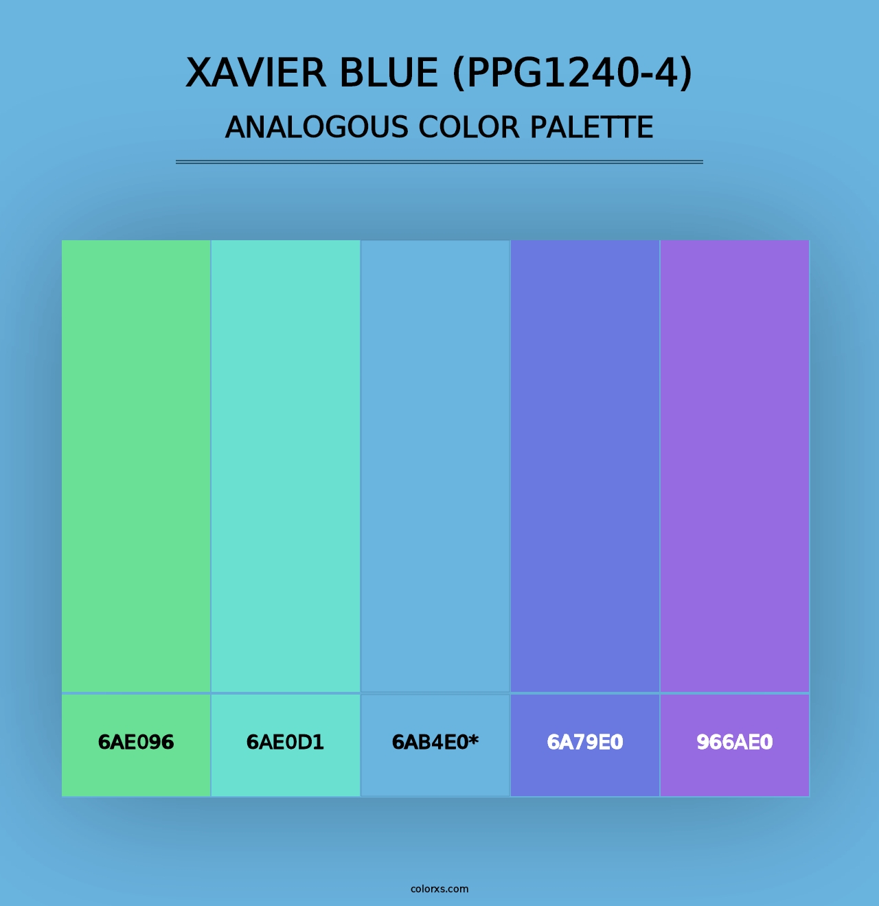 Xavier Blue (PPG1240-4) - Analogous Color Palette