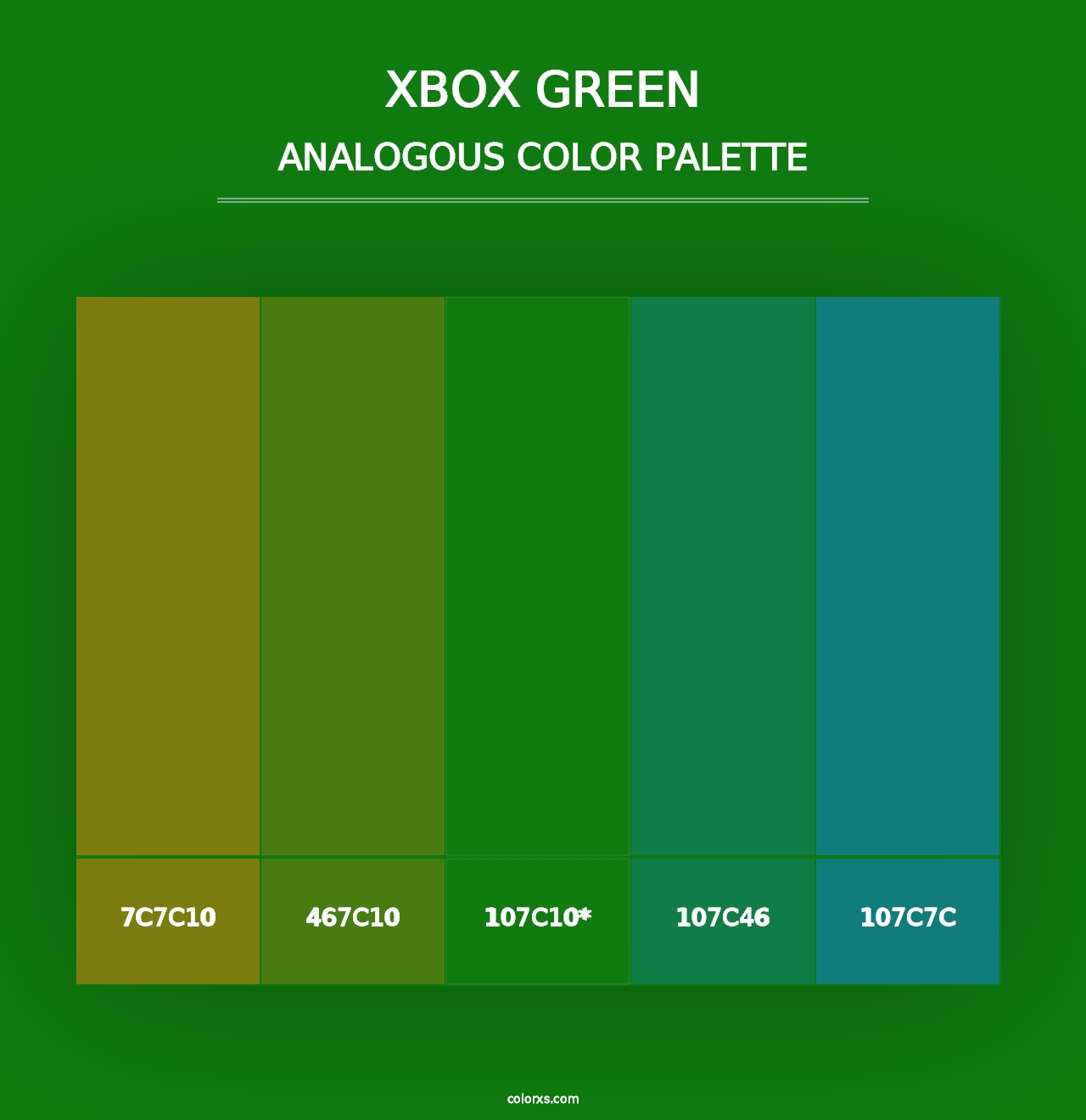 Xbox Green - Analogous Color Palette