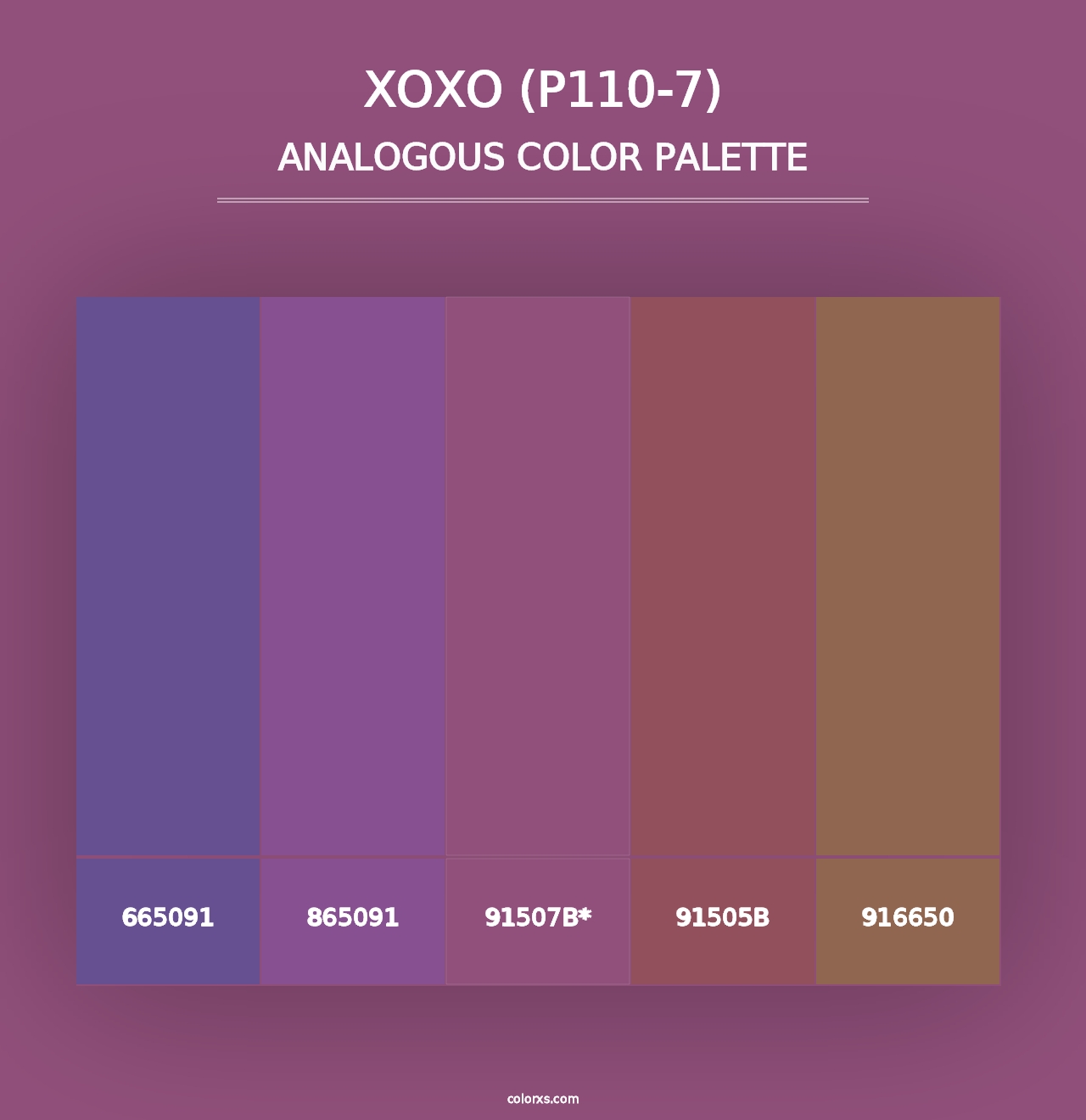 Xoxo (P110-7) - Analogous Color Palette