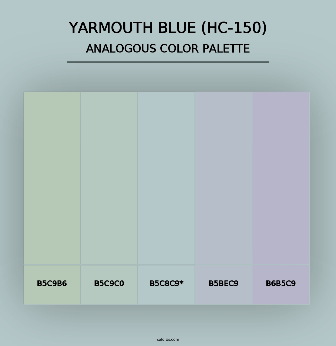 Yarmouth Blue (HC-150) - Analogous Color Palette